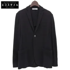 Cruciani　クルチアーニ　美品 コットン ニット ジャケット メンズ 黒 ブラック 44 JU1375　44のサムネイル