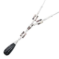 カルティエ CARTIER ネックレス アグラフ オニキス ダイヤ ネックレス 首回り42.5㎝ K18WG（ホワイトゴールド） ダイヤモンド アグラフ オニキス ダイヤ ネックレス
