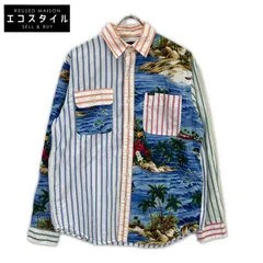POLO RALPH LAUREN　ポロ ラルフローレン　マルチカラー パッチワーク オックスフォードシャツ　Mのサムネイル