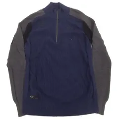オークリー 461708JP サイズ JPN L ハーフジップ ウール混 長袖 Tシャツ メンズ ネイビー × グレー系 トップス OAKLEY 6416977のサムネイル