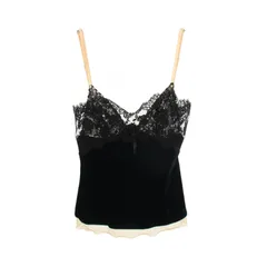 ドルチェアンドガッバーナ DOLCE & GABBANA キャミソール スパンコール レース ピンク レーヨン コットン スパンコールキャミソール レディース Used Aのサムネイル