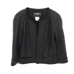 シャネル CHANEL ノーカラージャケット ココマークボタン ツイード P26876W03653 その他 ノーカラージャケット レディース Used Aのサムネイル