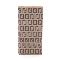 フェンディ FENDI 二つ折り長財布 ズッキーノ ベージュ/ブラウン