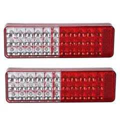 スズキ 用 ジムニー シエラ LED テールランプ テールライト 左右 セット 72発 高輝 JA11 12 22 JB31 JB32 SJ30 SJ40 等 リフレクター 内蔵 赤 白 黄 カスタム 汎用品 社外品 (クリア) のサムネイル