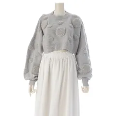 エンフォルド 24AW CROPPED TUFT PULLOVER ウール クロップド セーター ニット トップス 300HA270-2270 グレー 38【中古】のサムネイル