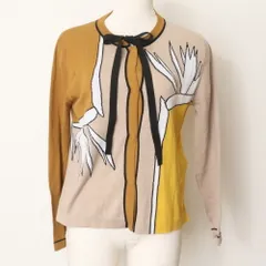 極美品 フェンディ タグ付 リボン ボウタイ カーディガン 38 洋服 トップス 羽織 おしゃれ 婦人 レディース RNM EK30-1【中古】のサムネイル