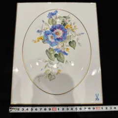 マイセン　フラワー　陶板画　トトチ　新つ8-0726☆のサムネイル