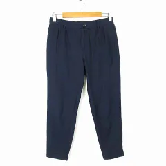 アーペーセー A.P.C. パンツ テーパードパンツ 裾ボタン XS 紺 ネイビー 近年モデルのサムネイル