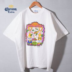 90s USA 企画 コロナ Corona Tシャツ XL ホワイト ヴィンテージ   Vintage オールスポーツ All Sport 企業 プロモ スーベニア オーバーサイズ ストリート 古着 c2015