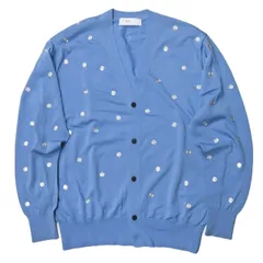 TOGA PULLA トーガ プルラ 21SS Dot knit cardigan ドットニットカーディガン TP11-XO211 36 ブルー メタルパーツ トップス lc31497のサムネイル