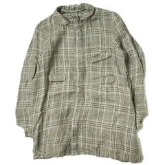 ANATOMICA アナトミカ フランス製 ARTHUR - LINEN PLAID アルチュール チェックリネンダスターコート 2 BEIGE ステンカラー アウター g8806のサムネイル