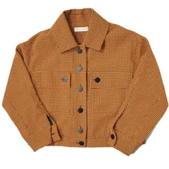 MYKKE HOFMANN ミケホフマン ハウンドトゥースチェックジャケット 64-16-0266-055 XXS/XS(ONE SIZE) オレンジ 千鳥格子 トラッカー ブルゾン アウター g10574のサムネイル