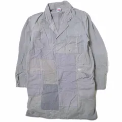 フレンチヴィンテージ BERUFS KLEIDUNGS PROFIS コットンツイル リペア＆パッチワークコート 50 FADE NAVY フランス ユーロ アンティーク VINTAGE チェスター BP SANFOR アウター g13050のサムネイル