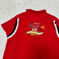 The U.S.route 66 club ボーリングシャツ M 赤 レーヨンのサムネイル