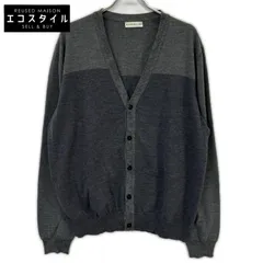 ETRO　エトロ　172-1M102-9601 グレー ウール100 バイカラーボタンニットカーディガン　3XLのサムネイル