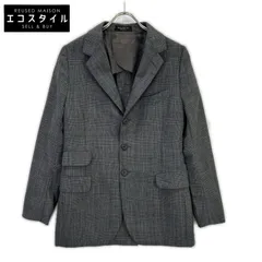 RRL　ダブルアールエル　782831185001 イタリア製 グレー ウール100 センターベント グレンチェック 3Bテーラードジャケット　36Sのサムネイル