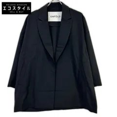 ENFOLD　エンフォルド　24AW 300HA230-0760 ブラック ハイツイストウール CENTER-PRESS BIG-JACKET/センタープレス ビッグジャケット　36のサムネイル