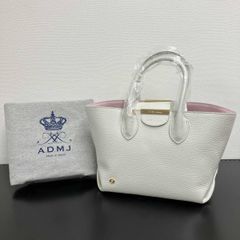 新品 タグ付き A.D.M.J 2way バッグ シュリンクレザー エンブレム 