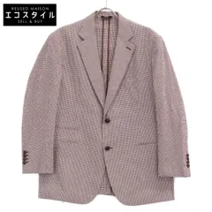 HERMES　エルメス　【美品/国内正規】G19821 チェック シアサッカー シルク混 2Bテーラードジャケット　54のサムネイル