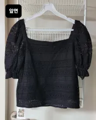 (新品) 르라트 ブラック レース ブラウス Mのサムネイル