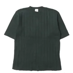 6 ROKU BEAUTY&YOUTH UNITED ARROWS ロク ビューティーアンドユース ユナイテッドアローズ 日本製 WIDE RIB 5SLEEVE KNIT ワイドリブ5分袖ニット 1618-284-0228 グリーン セーター クルーネックのサムネイル