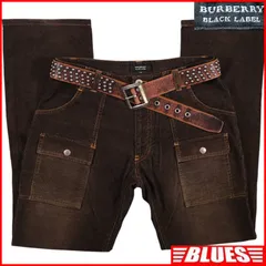 BURBERRY BLACK LABE 廃盤 バーバリーブラックレーベル ブッシュパンツ W30 茶 モノグラム コーデュロイパンツ メンズ バーバリー_ウエスト73cmから77cm一覧←SEULB屋着古← HS777のサムネイル