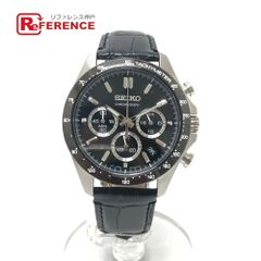 美品 定価3.9万 セイコ スピリット 8T63-00D0 ブルーグレー 腕時計 