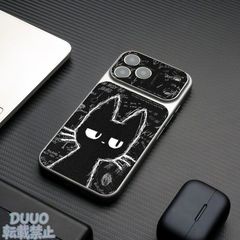 可愛い foxy illustrations iPhoneケース ブラックとシルバー CASETiFY