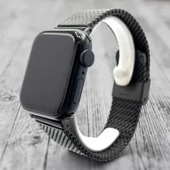 アップルウォッチ Apple Watch バンド 厚手 ミラネーゼ ステンレスメッシュベルト ブラック 20mm  メンズ レディースのサムネイル