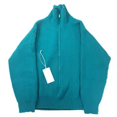 YOKE 3/4 FRONT ZIP HIGHNECK RIB SWEATER PEACOCK 3 YK23FW0591S フロントジップハイネックリブセーター ピーコックのサムネイル