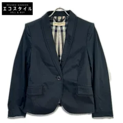 Burberry LONDON　バーバリーロンドン　ブラック チュール 裏地ノバチェック シングル ブレザージャケットのサムネイル