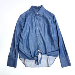 kS63 新品 23区 ランダムフラワープリントブラウス 長袖 シャツ 金 
