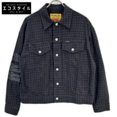 HYSTERIC GLAMOUR　ヒステリックグラマー　01251AB03 ブラック TYPE LOGO チェックトラッカージャケット　Fのサムネイル