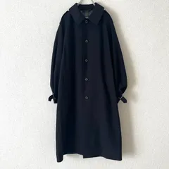 美品 近年モデル MACKINTOSH PHILOSOPHY マッキントッシュフィロソフィー ウール ステンカラーコート ロングコート スプリングコート ゆったりサイズ ボリュームスリーブ 裏地チェック 2のサムネイル