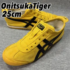 A0670 良品 【 オニツカタイガー 】 メキシコ66スリッポン 25.0cm イエロー×ブラックのサムネイル