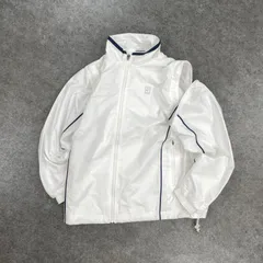 00s 2000's archive NIKE ナイキ コンバーチブル ジャケット ジップアップ 2way ウィンドブレーカー ロゴ刺繍 ホワイト Y2Kのサムネイル