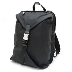 プラダ / PRADA Re-Nylon x サフィアーノレザー バックパック
