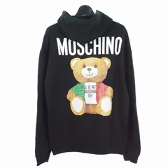 モスキーノ MOSCHINO イタリアン テディ フーディ Italian Teddy Hoodie  テディベア パーカー 50 黒 ブラック 211ZPV17342027のサムネイル