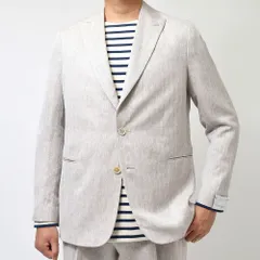 【40%OFF】48サイズ CARUSO（カルーゾ） ZEROゼロ リネンシルクヘリンボーン2Bシングルピークジャケット TOK1M211ZN/507358 17021000025 新品 アウトレットのサムネイル