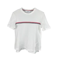 40 トム・ブラウン レディース ハイ ツイスト リップ ストライプ Tシャツのサムネイル