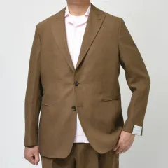 【40%OFF】42サイズ CARUSO（カルーゾ） ZEROゼロ リネンソリッド2Bシングルピークジャケット TOK1M211ZN/504253 17021001025 新品 アウトレットのサムネイル