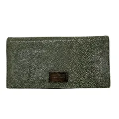 GIORGIOARMANI(ジョルジオアルマーニ) 長財布美品  - カーキ 型押し加工 レザーのサムネイル