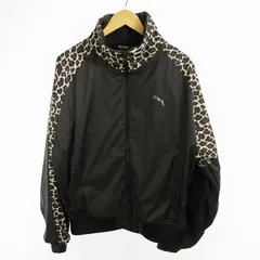 プーマ PUMA XL ウインドジャケット TRN EDGE ウラキモウトリコット ウーブン FZ ジャケット ナイロン 526105-01 ブラック レオパード ヒョウ柄のサムネイル