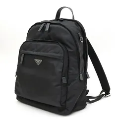 プラダ / PRADA　Re-Nylon x サフィアーノレザー バックパック / リュックサック　2VZ048　ナイロン　ブラック 【中古】のサムネイル