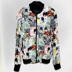 ZARA ミリタリー ブルゾン MA1 カーキ タブ付きボンバージャケット