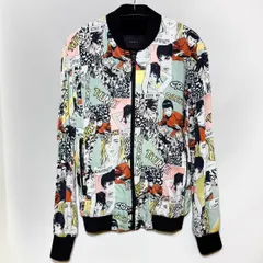 ZARA ボンバージャケット　ブルゾン　MA-1 アメコミ柄　オーバーサイズ【NK045】のサムネイル