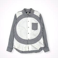 BLACK COMME des GARCONS / 丸襟 ギンガムチェック切替ドッキング