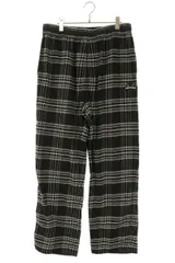 クロムハーツ  Cross Leather Patch After School Flannel Check Pants クロスパッチ付チェック柄ロングパンツ メンズ Lのサムネイル