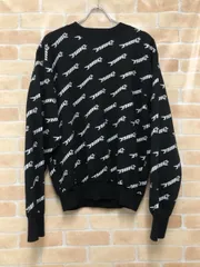 【中古】 AMBUSH アンブッシュ オールオーバーロゴインタージャスウェットシャツ ブラック XL 111423823のサムネイル