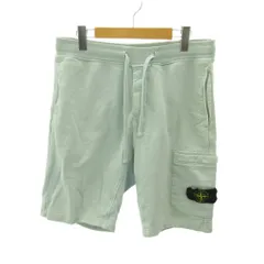 ストーンアイランド STONE ISLAND ショートパンツ スウェット イージー ロゴ ワッペン M 水色 ライトブルー 0726のサムネイル